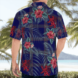 Scottish Clan Crichton Tartan Scottish Lion Hawaiian Shirt | Tartan Plaid Shirt Scottish Plaid Tartan Plaid - ScotsTee - scotstee.com