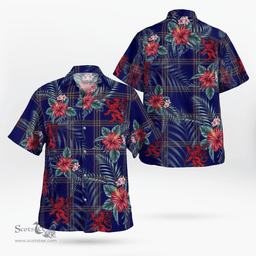 Scottish Clan Crichton Tartan Scottish Lion Hawaiian Shirt | Tartan Plaid Shirt Scottish Plaid Tartan Plaid - ScotsTee - scotstee.com