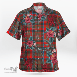 Scottish Clan Scottish Clan Cumming Hunting Weathered Tartan Scottish Lion Hawaiian Shirt | Tartan Plaid Shirt Scottish Plaid Tartan Plaid - ScotsTee - scotstee.com