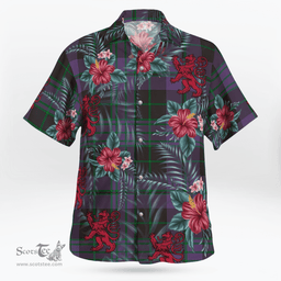 Scottish Clan Clergy Green Tartan Scottish Lion Hawaiian Shirt | Tartan Plaid Shirt Scottish Plaid Tartan Plaid - ScotsTee - scotstee.com