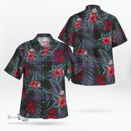 Scottish Clan Clergy Green Tartan Scottish Lion Hawaiian Shirt | Tartan Plaid Shirt Scottish Plaid Tartan Plaid - ScotsTee - scotstee.com