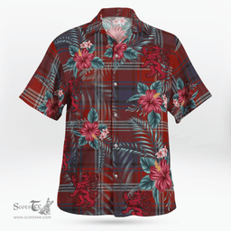 Scottish Clan Ainslie Tartan Scottish Lion Hawaiian Shirt | Tartan Plaid Shirt Scottish Plaid Tartan Plaid - ScotsTee - scotstee.com