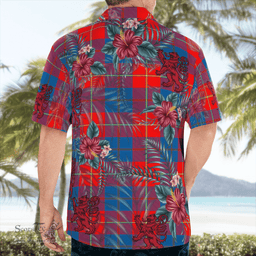 Scottish Clan Blane 2 Tartan Scottish Lion Hawaiian Shirt | Tartan Plaid Shirt Scottish Plaid Tartan Plaid - ScotsTee - scotstee.com