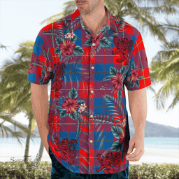 Scottish Clan Blane 2 Tartan Scottish Lion Hawaiian Shirt | Tartan Plaid Shirt Scottish Plaid Tartan Plaid - ScotsTee - scotstee.com
