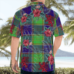 Scottish Clan Colville Tartan Scottish Lion Hawaiian Shirt | Tartan Plaid Shirt Scottish Plaid Tartan Plaid - ScotsTee - scotstee.com