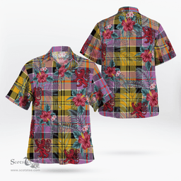 Scottish Clan Culloden Ancient Tartan Scottish Lion Hawaiian Shirt | Tartan Plaid Shirt Scottish Plaid Tartan Plaid - ScotsTee - scotstee.com