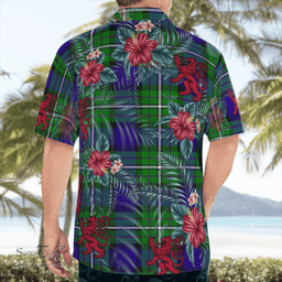 Scottish Clan Alexander Tartan Scottish Lion Hawaiian Shirt | Tartan Plaid Shirt Scottish Plaid Tartan Plaid - ScotsTee - scotstee.com