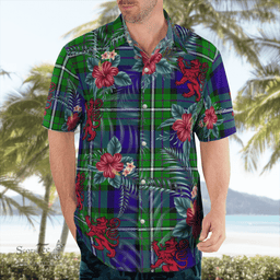 Scottish Clan Alexander Tartan Scottish Lion Hawaiian Shirt | Tartan Plaid Shirt Scottish Plaid Tartan Plaid - ScotsTee - scotstee.com