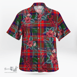 Scottish Clan Belshes Tartan Scottish Lion Hawaiian Shirt | Tartan Plaid Shirt Scottish Plaid Tartan Plaid - ScotsTee - scotstee.com