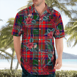 Scottish Clan Belshes Tartan Scottish Lion Hawaiian Shirt | Tartan Plaid Shirt Scottish Plaid Tartan Plaid - ScotsTee - scotstee.com