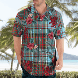 Scottish Clan Anderson Ancient Tartan Scottish Lion Hawaiian Shirt | Tartan Plaid Shirt Scottish Plaid Tartan Plaid - ScotsTee - scotstee.com