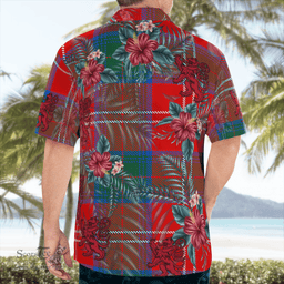 Scottish Clan Chisholm Ancient Tartan Scottish Lion Hawaiian Shirt | Tartan Plaid Shirt Scottish Plaid Tartan Plaid - ScotsTee - scotstee.com