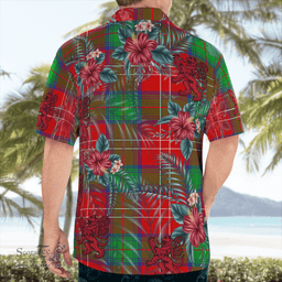 Scottish Clan Chisholm Tartan Scottish Lion Hawaiian Shirt | Tartan Plaid Shirt Scottish Plaid Tartan Plaid - ScotsTee - scotstee.com