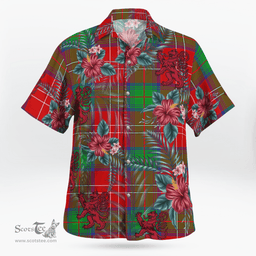 Scottish Clan Chisholm Tartan Scottish Lion Hawaiian Shirt | Tartan Plaid Shirt Scottish Plaid Tartan Plaid - ScotsTee - scotstee.com