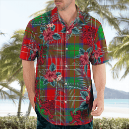 Scottish Clan Chisholm Tartan Scottish Lion Hawaiian Shirt | Tartan Plaid Shirt Scottish Plaid Tartan Plaid - ScotsTee - scotstee.com
