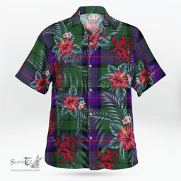 Scottish Clan Armstrong Modern Tartan Scottish Lion Hawaiian Shirt | Tartan Plaid Shirt Scottish Plaid Tartan Plaid - ScotsTee - scotstee.com