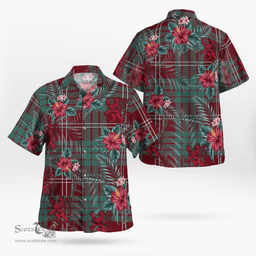 Scottish Clan Crawford Modern Tartan Scottish Lion Hawaiian Shirt | Tartan Plaid Shirt Scottish Plaid Tartan Plaid - ScotsTee - scotstee.com