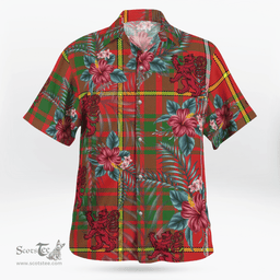 Scottish Clan Bruce Modern Tartan Scottish Lion Hawaiian Shirt | Tartan Plaid Shirt Scottish Plaid Tartan Plaid - ScotsTee - scotstee.com