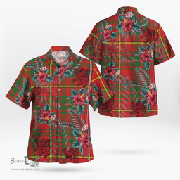 Scottish Clan Bruce Modern Tartan Scottish Lion Hawaiian Shirt | Tartan Plaid Shirt Scottish Plaid Tartan Plaid - ScotsTee - scotstee.com