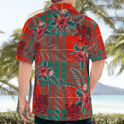 Scottish Clan Cameron Ancient Tartan Scottish Lion Hawaiian Shirt | Tartan Plaid Shirt Scottish Plaid Tartan Plaid - ScotsTee - scotstee.com