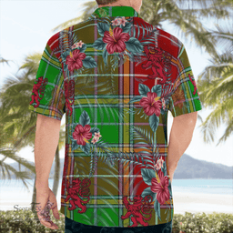 Scottish Clan Baxter Modern Tartan Scottish Lion Hawaiian Shirt | Tartan Plaid Shirt Scottish Plaid Tartan Plaid - ScotsTee - scotstee.com