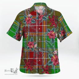 Scottish Clan Baxter Modern Tartan Scottish Lion Hawaiian Shirt | Tartan Plaid Shirt Scottish Plaid Tartan Plaid - ScotsTee - scotstee.com