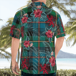 Scottish Clan Baillie Ancient Tartan Scottish Lion Hawaiian Shirt | Tartan Plaid Shirt Scottish Plaid Tartan Plaid - ScotsTee - scotstee.com