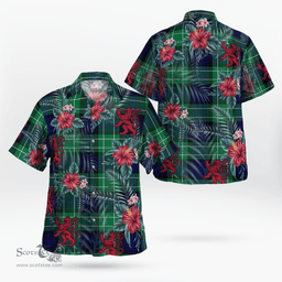 Scottish Clan Abercrombie Modern Tartan Scottish Lion Hawaiian Shirt | Tartan Plaid Shirt Scottish Plaid Tartan Plaid - ScotsTee - scotstee.com