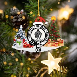 Scottish Donnachaidh Clan Crest Tartan Christmas Ornament Scottish Plaid Tartan Plaid - ScotsTee - scotstee.com