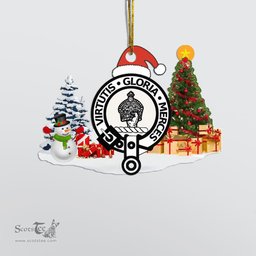 Scottish Donnachaidh Clan Crest Tartan Christmas Ornament Scottish Plaid Tartan Plaid - ScotsTee - scotstee.com