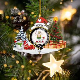 Scottish Glass Clan Crest Tartan Christmas Ornament Scottish Plaid Tartan Plaid - ScotsTee - scotstee.com