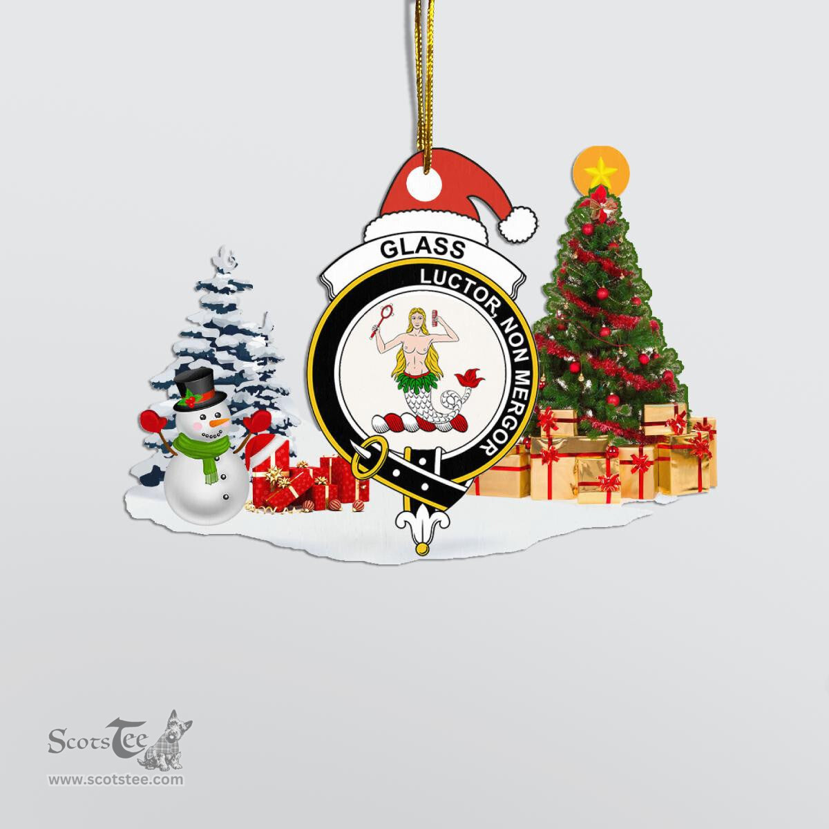 Scottish Glass Clan Crest Tartan Christmas Ornament Scottish Plaid Tartan Plaid - ScotsTee - scotstee.com