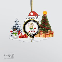 Scottish Glass Clan Crest Tartan Christmas Ornament Scottish Plaid Tartan Plaid - ScotsTee - scotstee.com