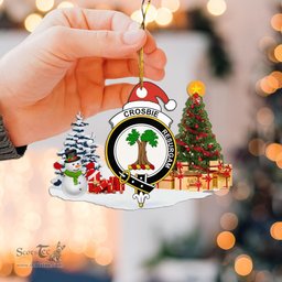 Scottish Crosbie (or Crosby) Clan Crest Tartan Christmas Ornament Scottish Plaid Tartan Plaid - ScotsTee - scotstee.com
