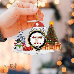 Scottish MacCulloch (McCulloch) Clan Crest Tartan Christmas Ornament Scottish Plaid Tartan Plaid - ScotsTee - scotstee.com