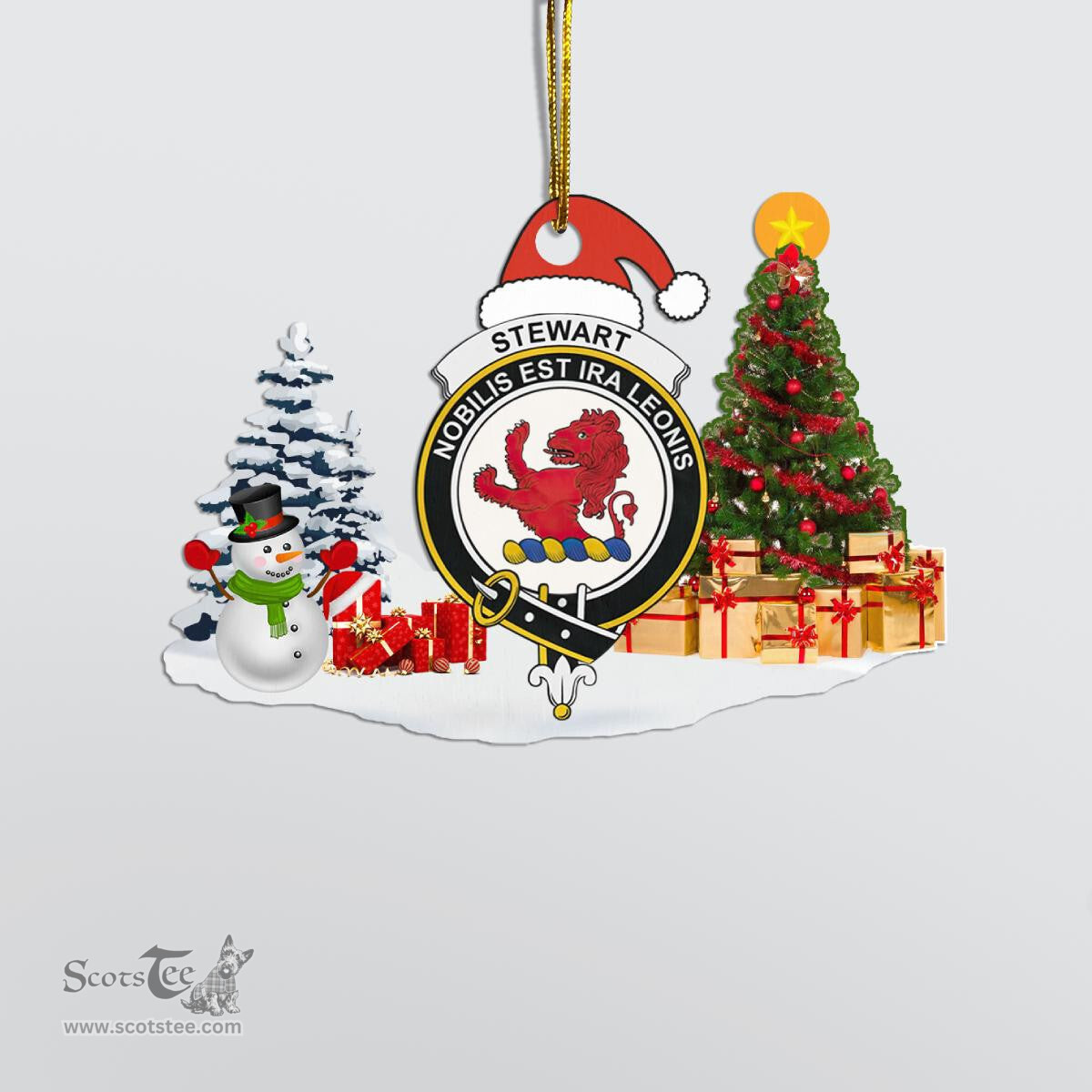 Scottish Stewart Clan Crest Tartan Christmas Ornament Scottish Plaid Tartan Plaid - ScotsTee - scotstee.com