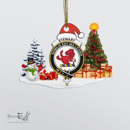 Scottish Stewart Clan Crest Tartan Christmas Ornament Scottish Plaid Tartan Plaid - ScotsTee - scotstee.com