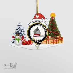 Scottish MacNeil of Barra Clan Crest Tartan Christmas Ornament Scottish Plaid Tartan Plaid - ScotsTee - scotstee.com