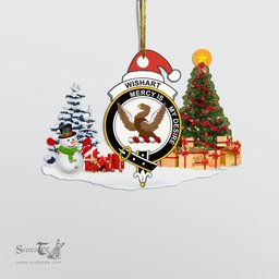 Scottish Wishart Clan Crest Tartan Christmas Ornament Scottish Plaid Tartan Plaid - ScotsTee - scotstee.com