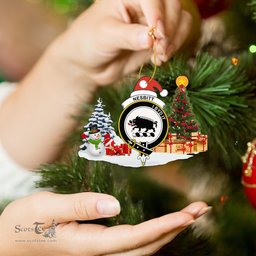 Scottish Nesbitt (or Nisbet) Clan Crest Tartan Christmas Ornament Scottish Plaid Tartan Plaid - ScotsTee - scotstee.com