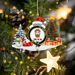 Scottish Menzies Clan Crest Tartan Christmas Ornament Scottish Plaid Tartan Plaid - ScotsTee - scotstee.com