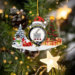 Scottish MacDonald of Ranald Clan Crest Tartan Christmas Ornament Scottish Plaid Tartan Plaid - ScotsTee - scotstee.com