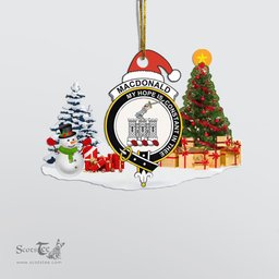 Scottish MacDonald of Ranald Clan Crest Tartan Christmas Ornament Scottish Plaid Tartan Plaid - ScotsTee - scotstee.com