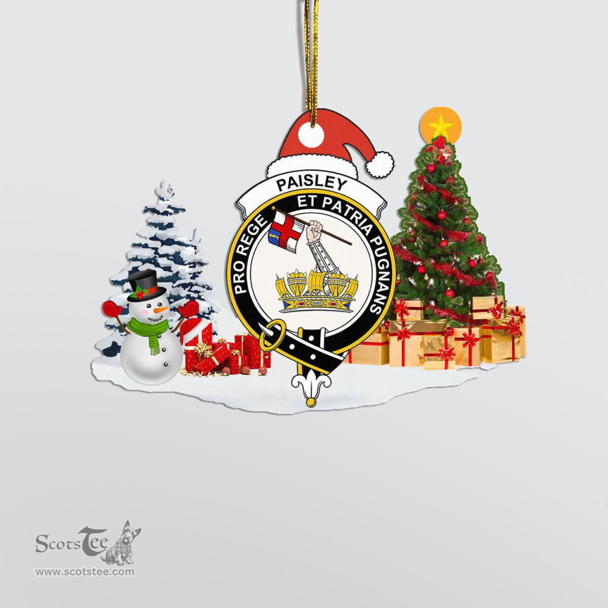 Scottish Paisley (or Pasley) Clan Crest Tartan Christmas Ornament Scottish Plaid Tartan Plaid - ScotsTee - scotstee.com
