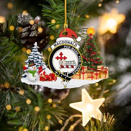 Scottish MacDonald of Sleat Clan Crest Tartan Christmas Ornament Scottish Plaid Tartan Plaid - ScotsTee - scotstee.com