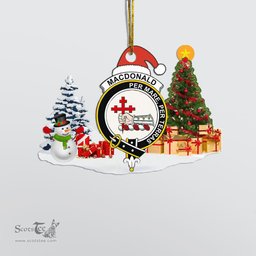 Scottish MacDonald of Sleat Clan Crest Tartan Christmas Ornament Scottish Plaid Tartan Plaid - ScotsTee - scotstee.com
