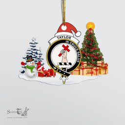 Scottish Taylor (or Tailyour) Clan Crest Tartan Christmas Ornament Scottish Plaid Tartan Plaid - ScotsTee - scotstee.com