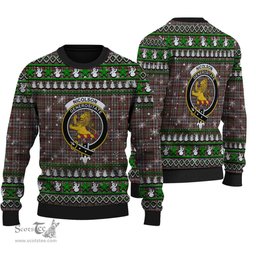 Scottish Nicolson Hunting Weathered Clan Crest Tartan Ugly Christmas Sweater - Plaid Family Ugly Sweater Scottish Plaid Tartan Plaid - ScotsTee - scotstee.com