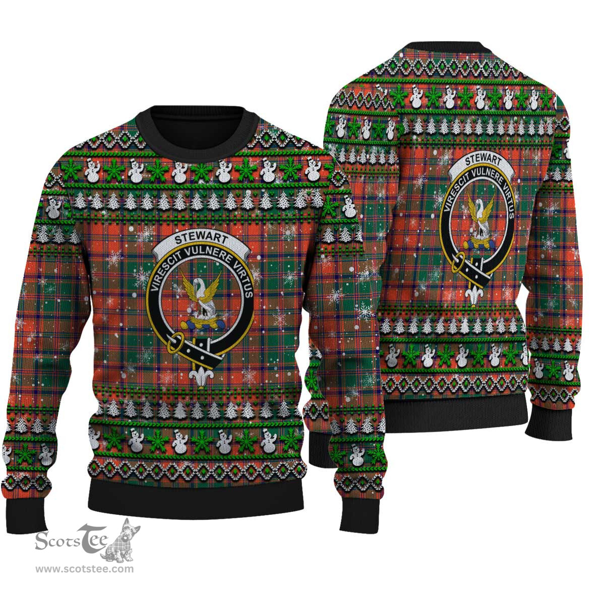 Scottish Stewart of Appin Ancient Clan Crest Tartan Ugly Christmas Sweater - Plaid Family Ugly Sweater Scottish Plaid Tartan Plaid - ScotsTee - scotstee.com