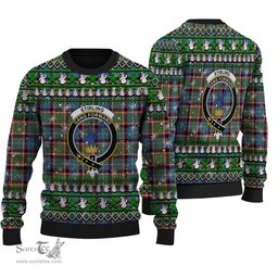 Scottish Stirling & Bannockburn District Clan Crest Tartan Ugly Christmas Sweater - Plaid Family Ugly Sweater Scottish Plaid Tartan Plaid - ScotsTee - scotstee.com